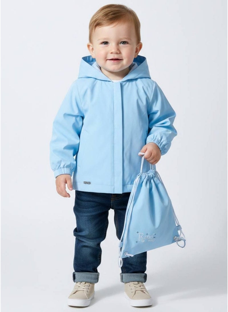 Baby Blue Waterproof Baby Jacket & Bag - Image 1
